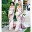 Pink Mermaid Sweetheart Unique Charming Long Wedding Bridesmaid Dresses, WG482