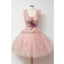 Cute Pink Unique Lace Junior Beautiful Cheap Short Homecoming Dresses, WG808