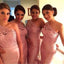 Charming One Shoulder Top Lace Mermaid Sexy Junior Pink On Sale Wedding Party Impressive Long Bridesmaid Dresses, WG93 - Wish Gown