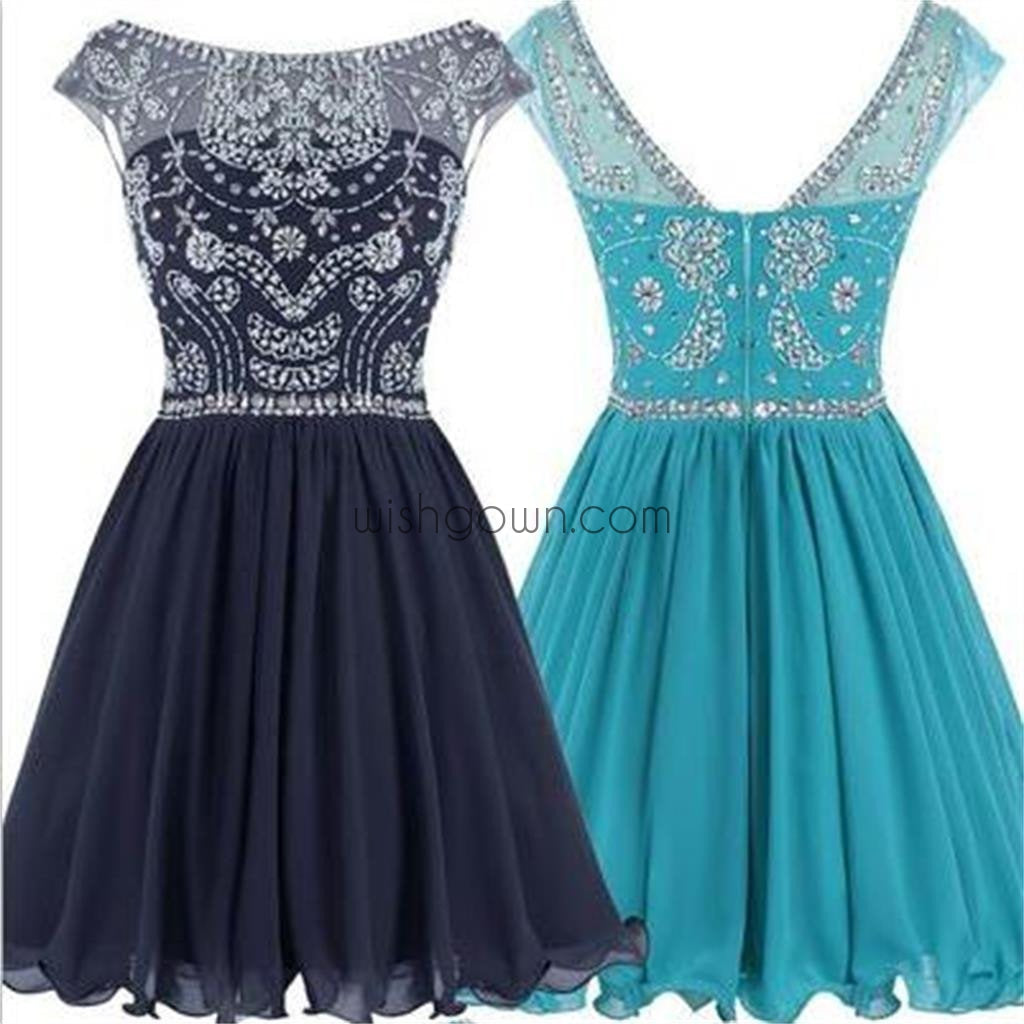 Short V-back Junior Popular Graduation Sweet 16 Dresses Cocktail Homecoming Dresses, PD0001