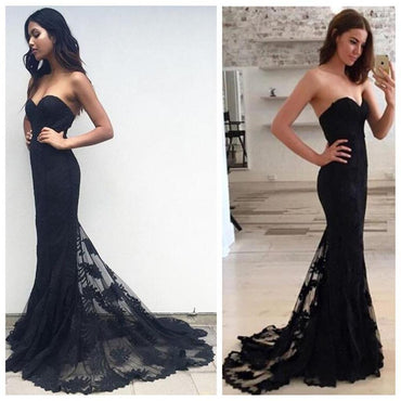 Mermaid Sexy Sweet Heart Popular Lace Party Evening Long Prom Dress, PD0041