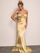 Spaghetti Strap Simple Mermaid Long Prom Dresses PG1165