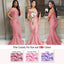 Blush Mermaid Off Shoulder Floor length Wedding Guest Bridesmaid Dresses, WGM112