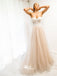 Lace Strapless Sweetheart A-line Beads Tulle Evening Gowns Prom Dresses , WGP162