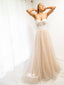 Lace Strapless Sweetheart A-line Beads Tulle Evening Gowns Prom Dresses , WGP162