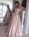 Charming Off-shoulder A-line Long Prom Dresses PG1207