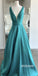 Elegant V-neck Sleeveless Stain Prom Dresses PG1247