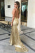 Popular Sequin Spaghetti Strap Mermaid Long Prom Dresses, SG120