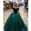 Off the Shoulder Teal green Ball Gown Long Prom Dresses, SG121