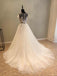 Short Sleeves Tulle Applique Charming Long Bridal Wedding Dress, WG681