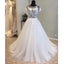 Short Sleeves Tulle Applique Charming Long Bridal Wedding Dress, WG681